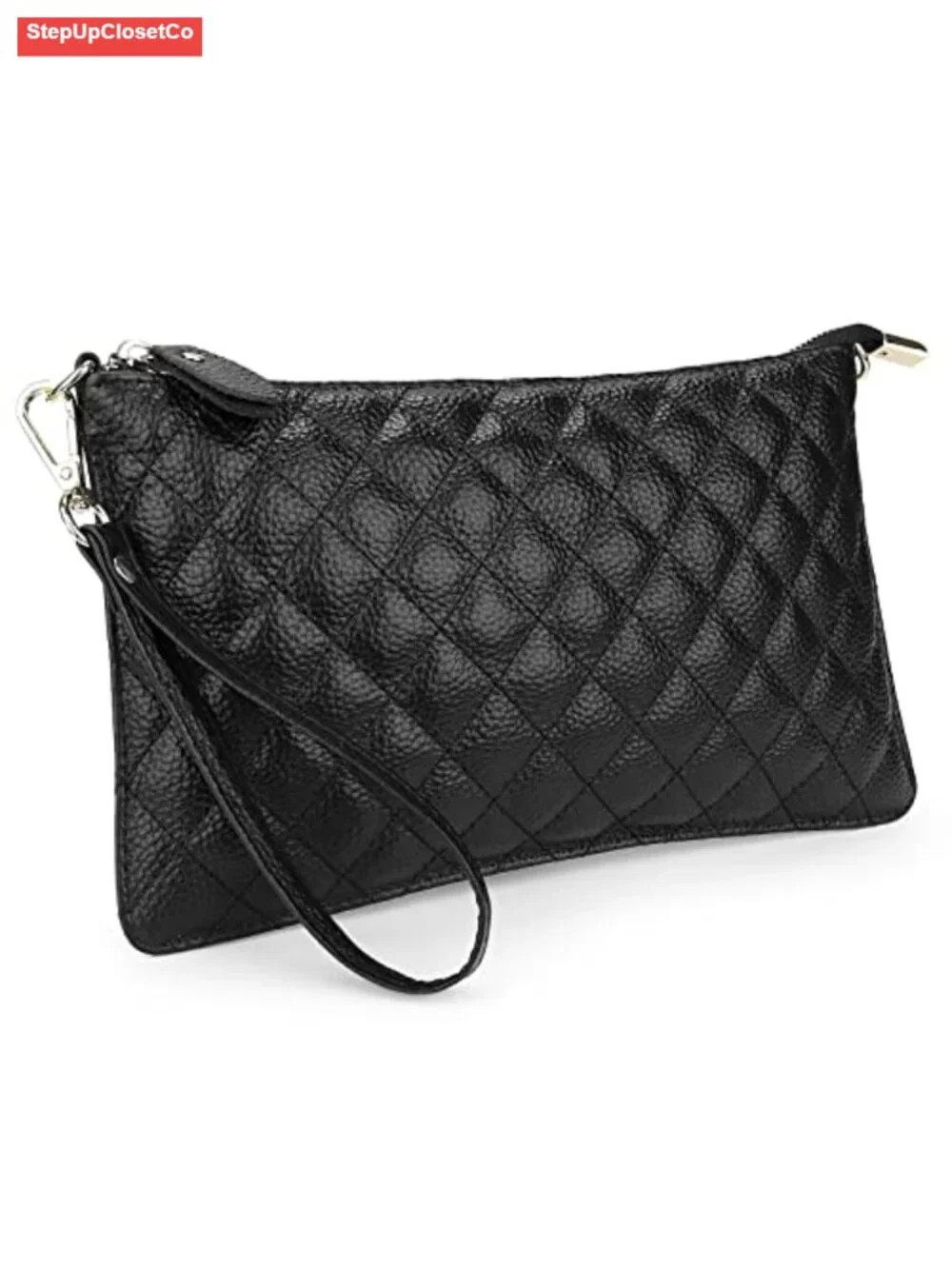 Genuine Leather Convertible Wristlet Crossbody Clutch Wallet Purse